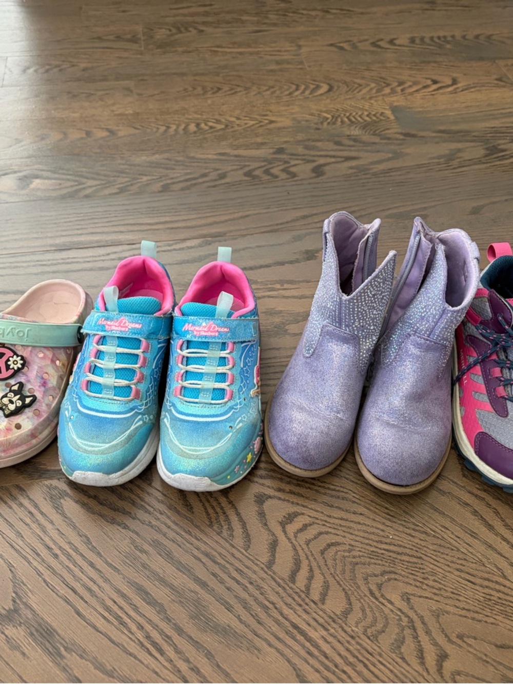Size 1 Girl Shoe Bundle Merrill, Sketchers, Joybees